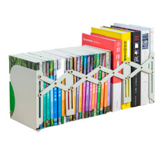 Подставка-ограничитель для книг Deli 78630WHITE 114х114х190мм расшир. металл цв.белый